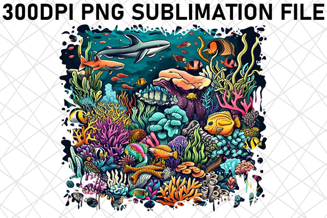 Watercolor Sea Creatures PNG Sublimation afrosvg 