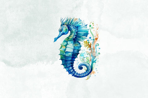 Watercolor Seahorse Clipart Bundle Sublimation Designangry 