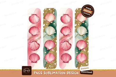 Watercolor Seashells Decorative Sublimation Png Bookmarks Sublimation Designangry 