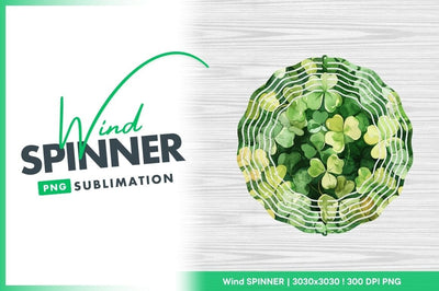 Watercolor Shamrock Pattern Green Leaves St Patricks Day Background Sublimation Regulrcrative 