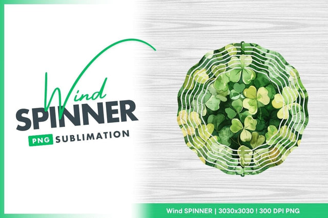 Watercolor Shamrock Pattern Green Leaves St Patricks Day Background Sublimation Regulrcrative 