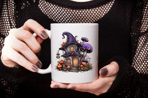 Watercolor Simple Halloween Fairy House Sublimation Bundle Sublimation Designangry 