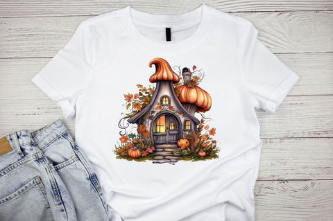 Watercolor Simple Halloween Fairy House Sublimation Bundle Sublimation Designangry 