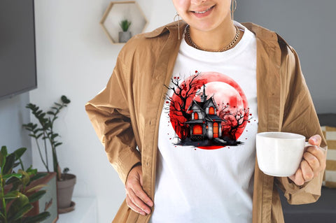 Watercolor Simple Halloween Fairy House Sublimation Bundle Sublimation Designangry 