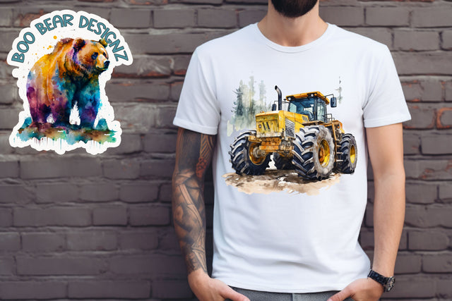Watercolor Skidder Sublimation Sublimation Boo Bear Designz 