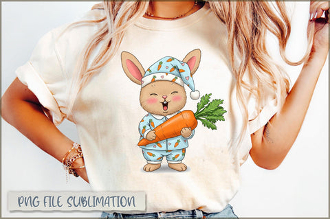 Watercolor Sleepy Baby Bunny PNG Sublimation Shetara Begum 