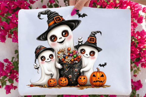 Watercolor Spooky Halloween Clipart Bundle. Sublimation SVGArt 