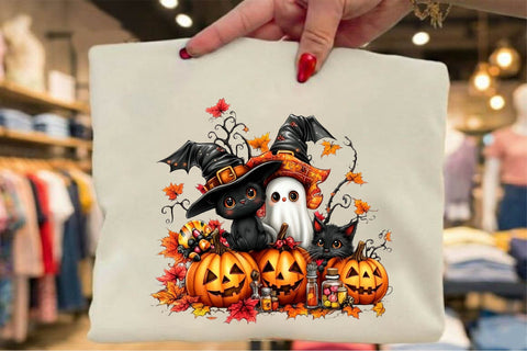 Watercolor Spooky Halloween Clipart Bundle. Sublimation SVGArt 
