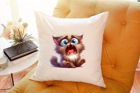 Watercolor Spooky Scary Cat PNG Sublimation designartist 