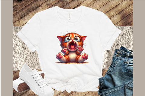 Watercolor Spooky Scary Cat PNG Sublimation designartist 