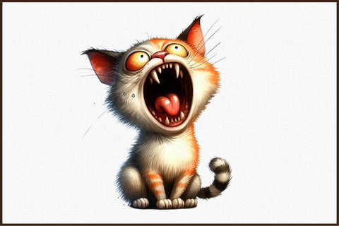 Watercolor Spooky Scary Cat PNG Sublimation designartist 