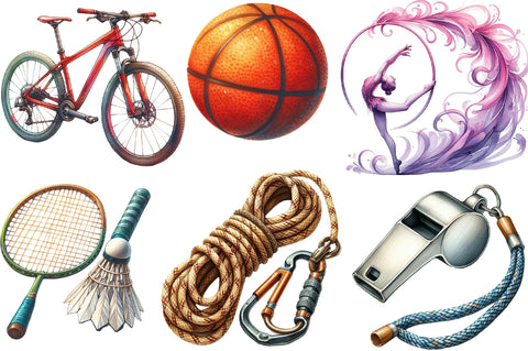 Watercolor Sport Clipart Sublimation SVGista 