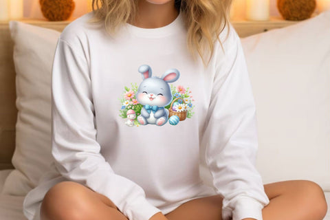 Watercolor Spring Bunny Clipart Set Sublimation Rupkotha 