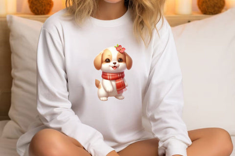 Watercolor Spring Dog Clipart Sublimation Rupkotha 