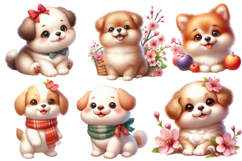 Watercolor Spring Dog Clipart Sublimation Rupkotha 