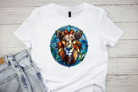Watercolor Stained Glass Animals Sublimation Bundle Sublimation Designangry 