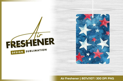 Watercolor stars on blue patriotic background Sublimation Regulrcrative 