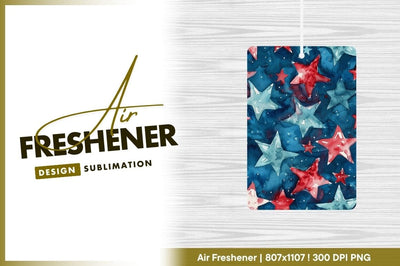 Watercolor Stars Pattern Red Blue and Teal on Dark Blue Background Sublimation Regulrcrative 