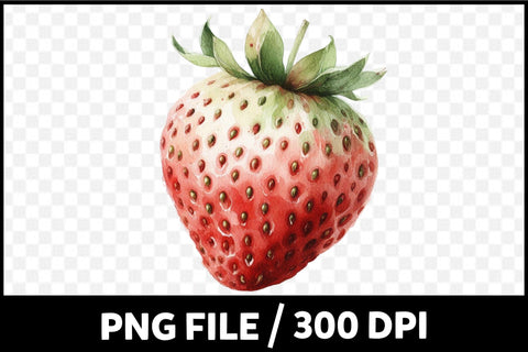 Watercolor Strawberry Clipart PNG Sublimation SVGista 