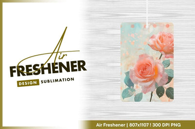 Watercolor style two pink roses artwork Sublimation Regulrcrative 