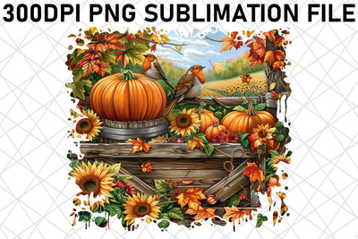 Watercolor Sublimation Print Fall Landscape PNG Sublimation afrosvg 