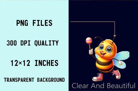 Watercolor Summer Bee Clipart Bundle* Sublimation SVGArt 