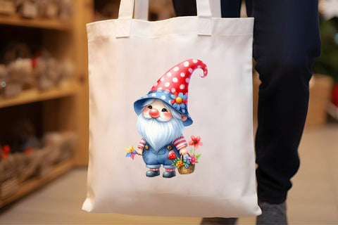 Watercolor Summer Gnome Clipart Sublimation Rupkotha 