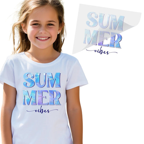 Watercolor Summer Vibes DTF Transfer Physical So Fontsy T-Shirt Iron-On Transfer Shop