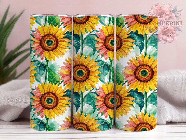 Watercolor Sunflower Tumbler, Watercolor Sunflowers, Floral Tumbler, Sunflower Wrap, Watercolor Floral, Bright Sunflower, Summer Sublimation Sublimation Li Zamperini 