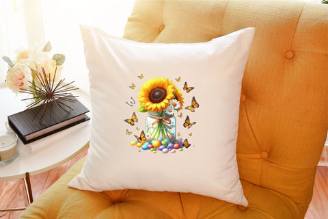Watercolor Sunflowers and Butterflies Sublimation designartist 