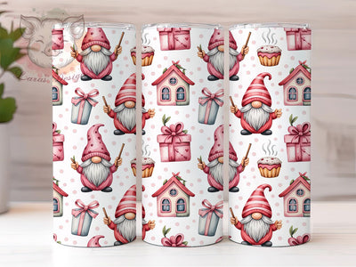Watercolor Valentine Gnomes Tumbler, Valentine Theme, Cute Gnomes, Love Design, 20Oz Tumbler, Sublimation Wrap, Digital Download Sublimation Lara' s Designs 