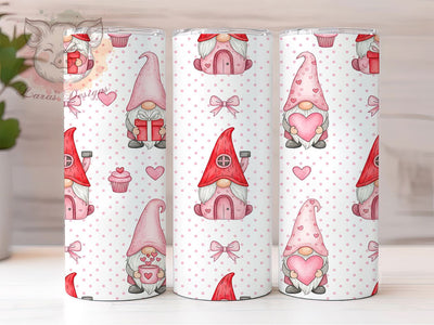 Watercolor Valentine Gnomes Tumbler, Valentine Theme, Cute Gnomes, Love Design, 20Oz Tumbler, Sublimation Wrap, Digital Download Sublimation Lara' s Designs 