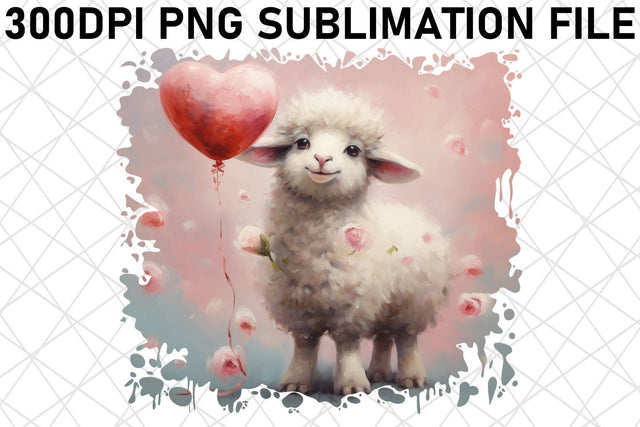 Watercolor Valentine's Animal Love Graphics Sublimation afrosvg 