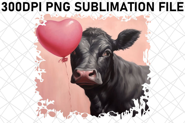 Watercolor Valentine's Animal with Love Balloon Sublimation afrosvg 