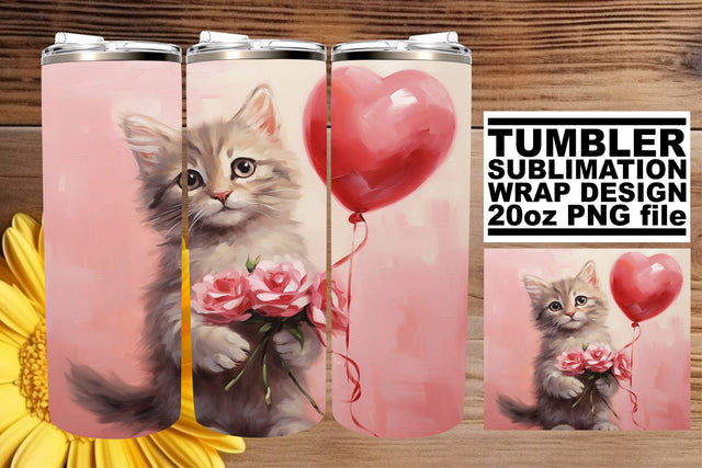 Watercolor Valentine's Day Tumbler Design - Sublimation Sublimation afrosvg 