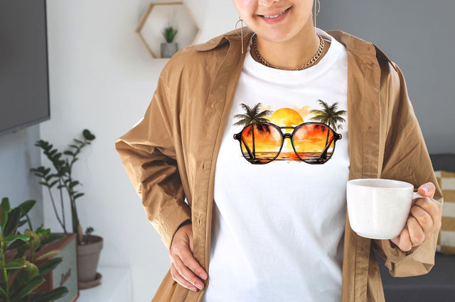 Watercolor Vintage Sunglasses Sunset Bundle Sublimation Designangry 