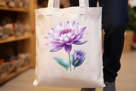 Watercolor Water Lily Clipart Sublimation Rupkotha 