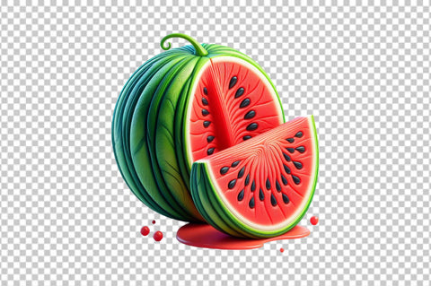 Watercolor Watermelons Clipart Bundle Sublimation SVGArt 