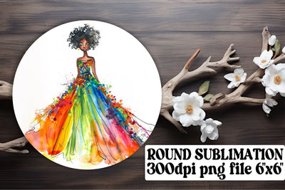 Watercolor Wedding Car Coaster Set Sublimation afrosvg 