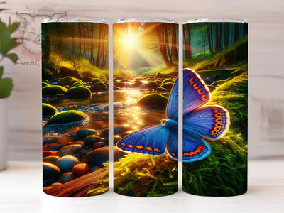 Watercolor Whimsical Butterfly 20oz Tumbler, Artistic Cup Wrap, Elegant Butterfly Design, Sublimation Tumbler Wrap, 20Oz Tumbler Design, Whimsical Watercolor Cup, Stylish Butterfly Wrap Sublimation Lara' s Designs 