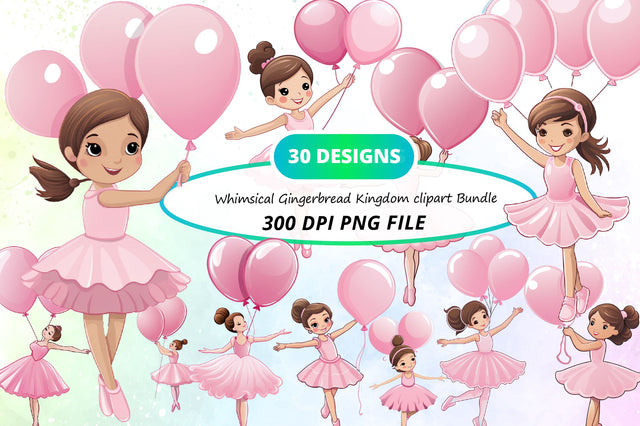 Watercolor Whimsical Gingerbread Kingdom Clipart Bundle Sublimation Regulrcrative 