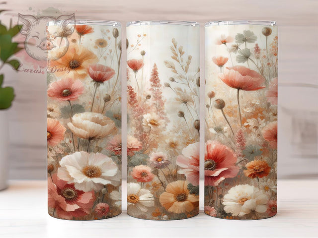 Watercolor Wildflower Garden Tumbler Wrap, Spring Flower Pattern, Wildflower Tumbler Art, Botanical Garden Cup, Colorful Nature Design, Floral Pattern Wrap, Garden Lover Gift Sublimation Lara' s Designs 