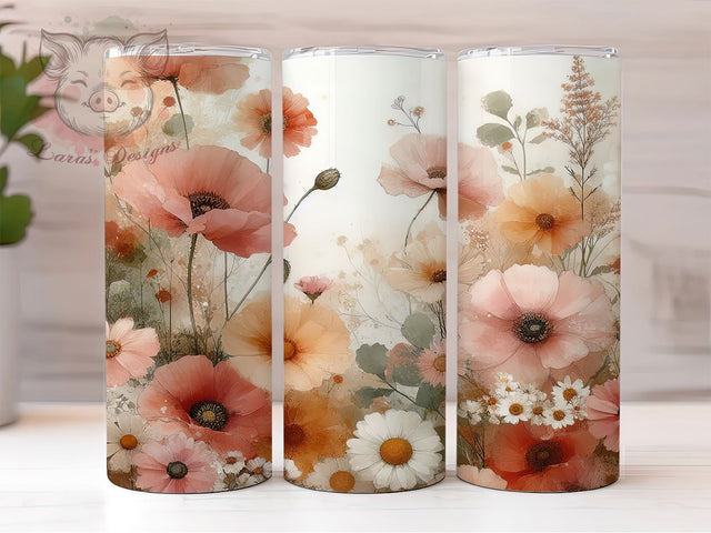 Watercolor Wildflower Garden Tumbler Wrap, Spring Flower Pattern, Wildflower Tumbler Art, Botanical Garden Cup, Colorful Nature Design, Floral Pattern Wrap, Garden Lover Gift Sublimation Lara' s Designs 