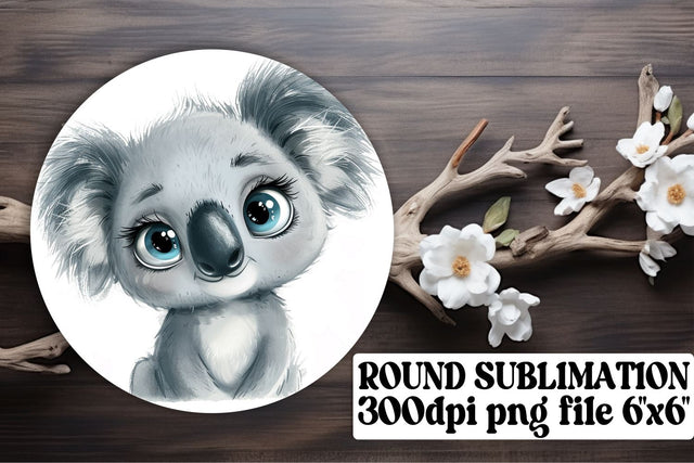 Watercolor Wildlife Circle Coasters Sublimation afrosvg 