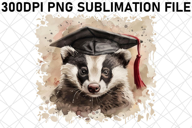 Watercolor Wildlife Graduation Design Sublimation afrosvg 