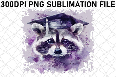 Watercolor Wildlife Graduation PNG Sublimation afrosvg 