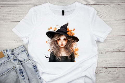 Watercolor Witch Girl Sublimation Clipart Bundle Sublimation Designangry 