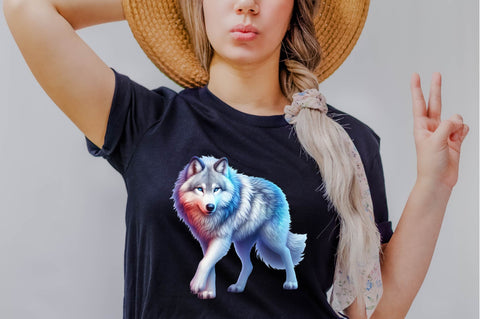 Watercolor Wolf PNG Sublimation Clipart Sublimation SVGArt 