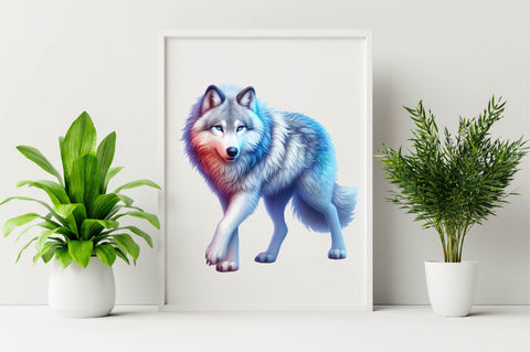 Watercolor Wolf PNG Sublimation Clipart Sublimation SVGArt 