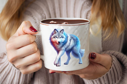 Watercolor Wolf PNG Sublimation Clipart Sublimation SVGArt 